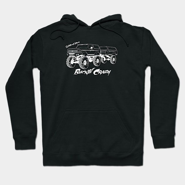 Buckin Crazy Bronco - White Print 2021 Hoodie by The OBS Apparel